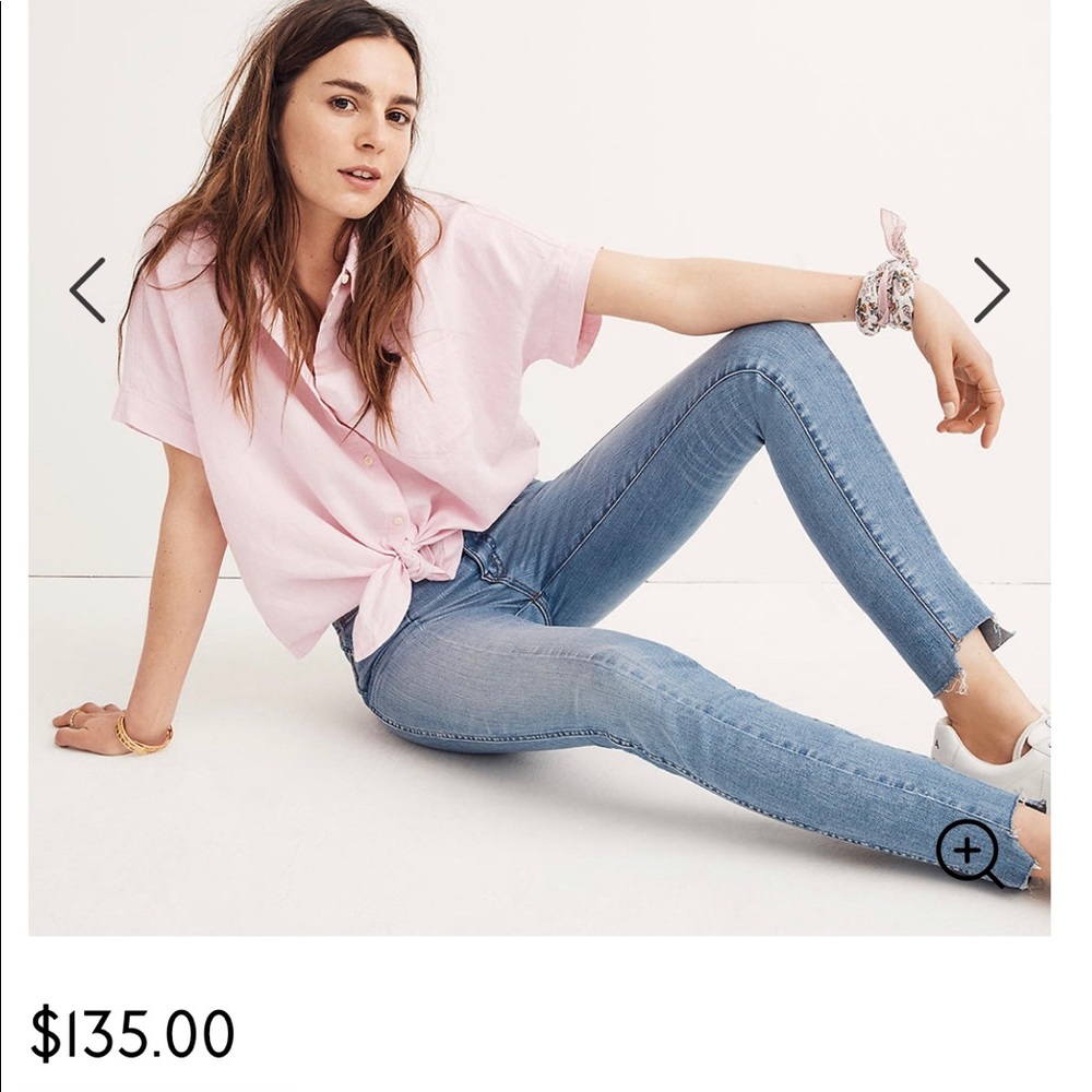 Madewell hi rise skinny  jeans, like new, 26S